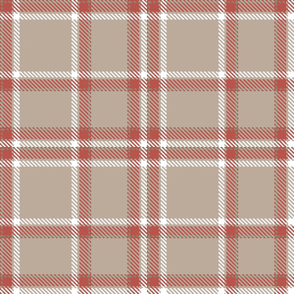 Modern Seamless Tartan in Deep Dark Salmon tones Textile Design vector