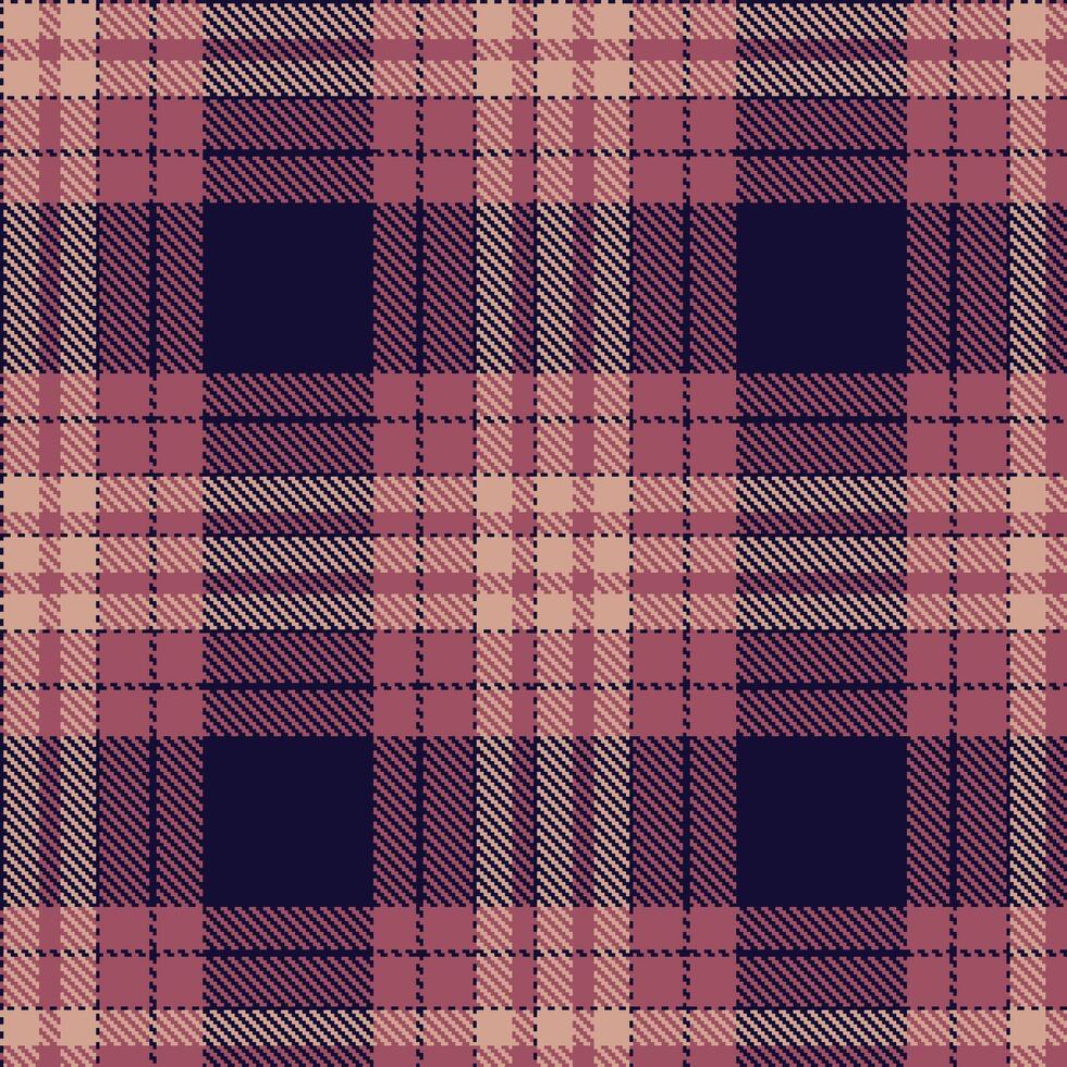 Modern Seamless Tartan in Iridescent Midnight Blue tones Textile Design vector