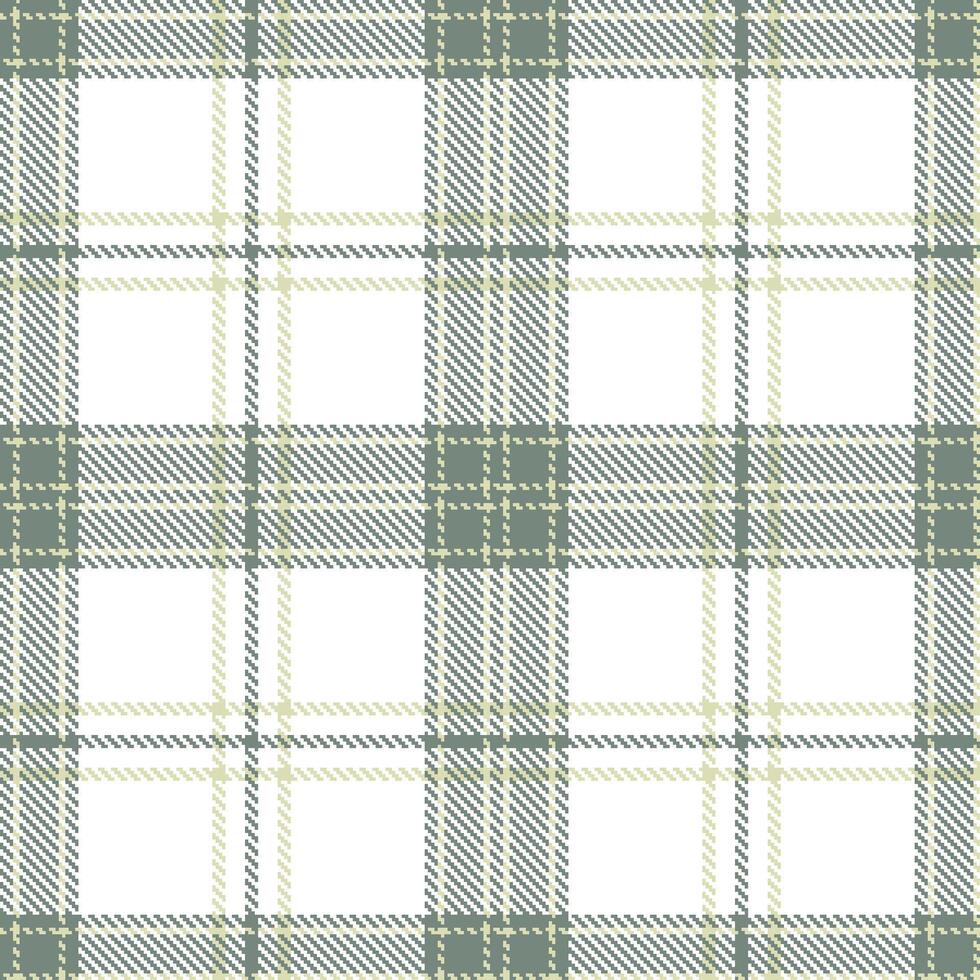 Muted Medium Grey and Warm Beige Seamless Tartan Textile Design vector