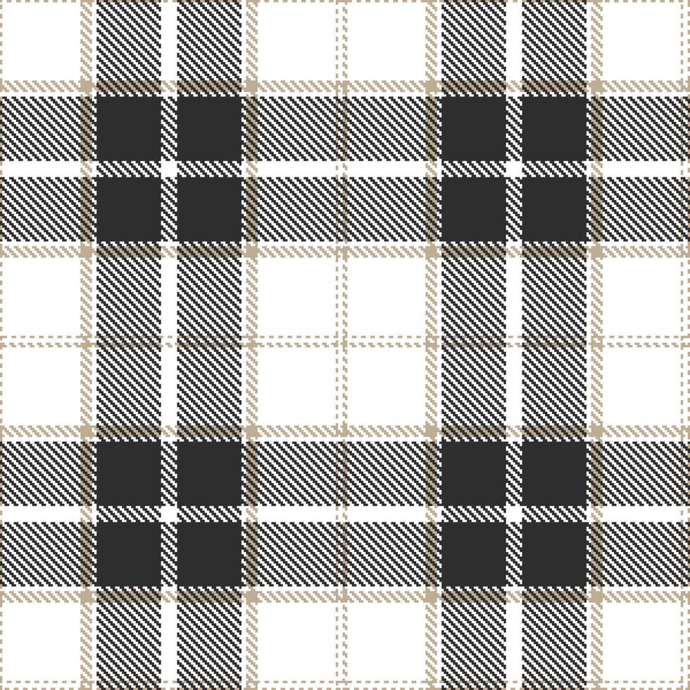 Dusty White Seamless Tartan with Bright Mushroom accents Textile Design vector