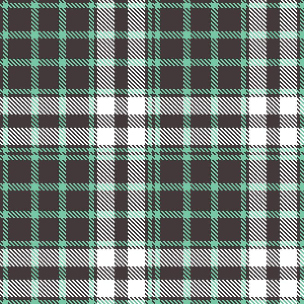 Modern Seamless Tartan in Neon Dark Grey tones Textile Design vector
