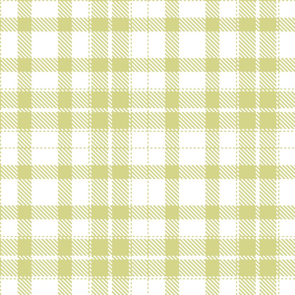 Soft Greenish Beige and Light White Seamless Tartan Textile Design vector
