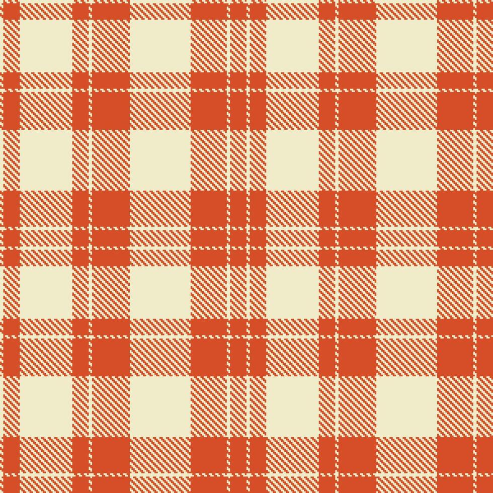 Deep Pale and Dusty Deep Orange Seamless Tartan Textile Design vector