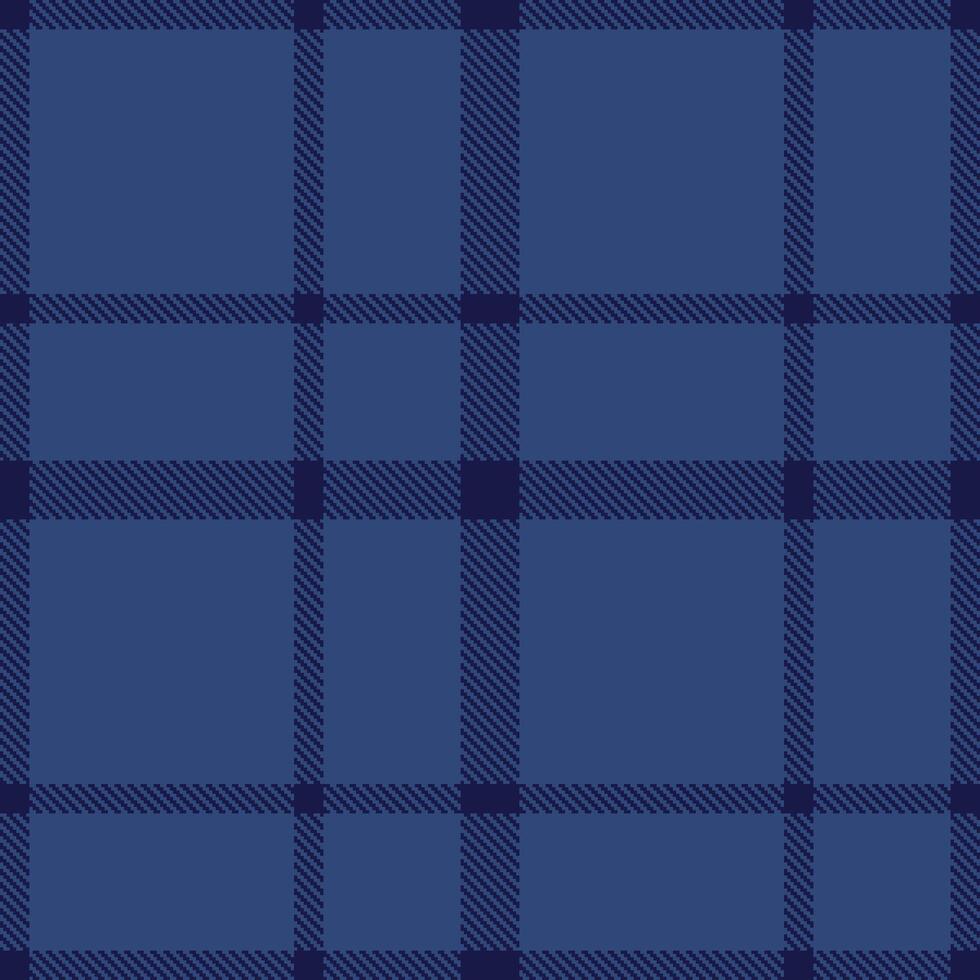 Modern Seamless Tartan in Soft Navy Blue tones Textile Design vector
