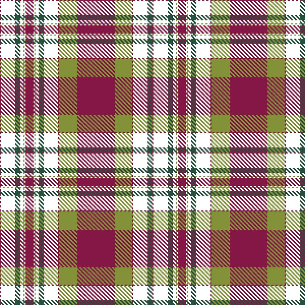 Warm White Seamless Tartan with Vivid Wine accents Textile Design vector