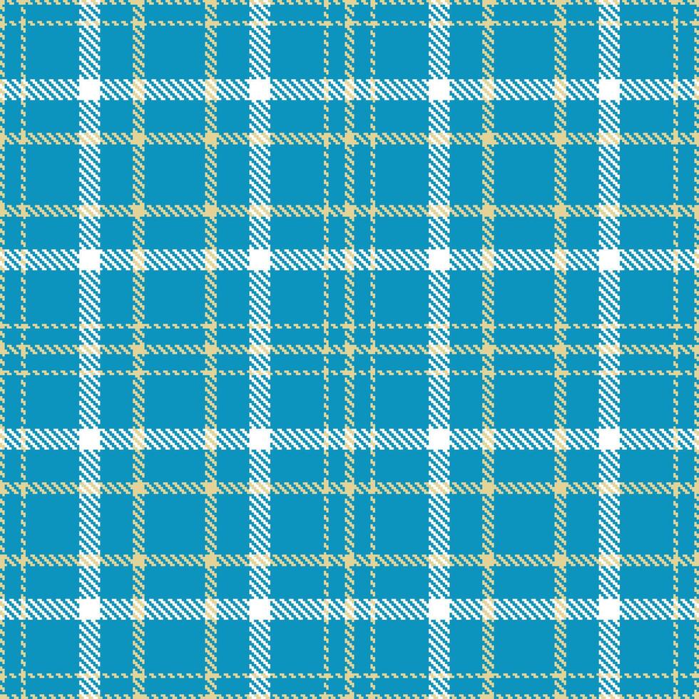 Modern Seamless Tartan in Dusty Teal Blue tones Textile Design vector
