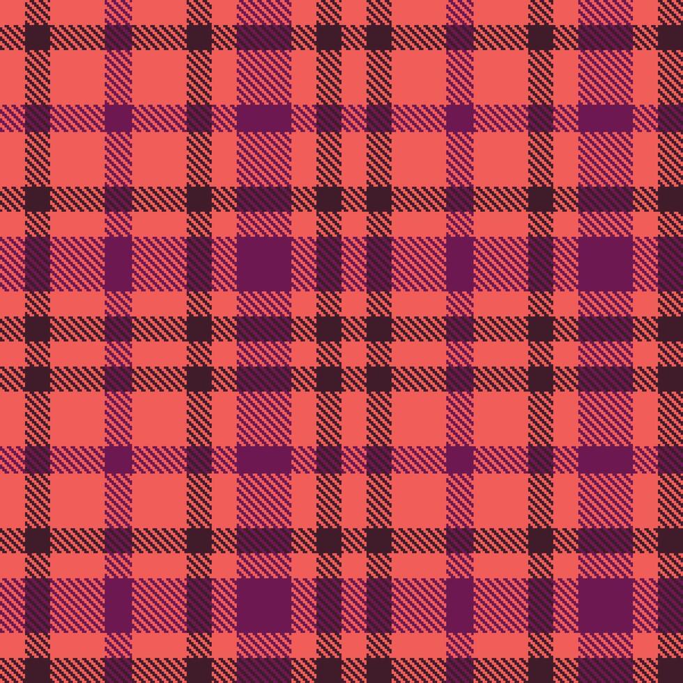 Modern Seamless Tartan in Light Grapefruit tones Textile Design vector