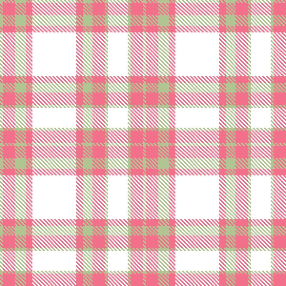 Deep Lichen and Smoky Carnation Seamless Tartan Textile Design vector