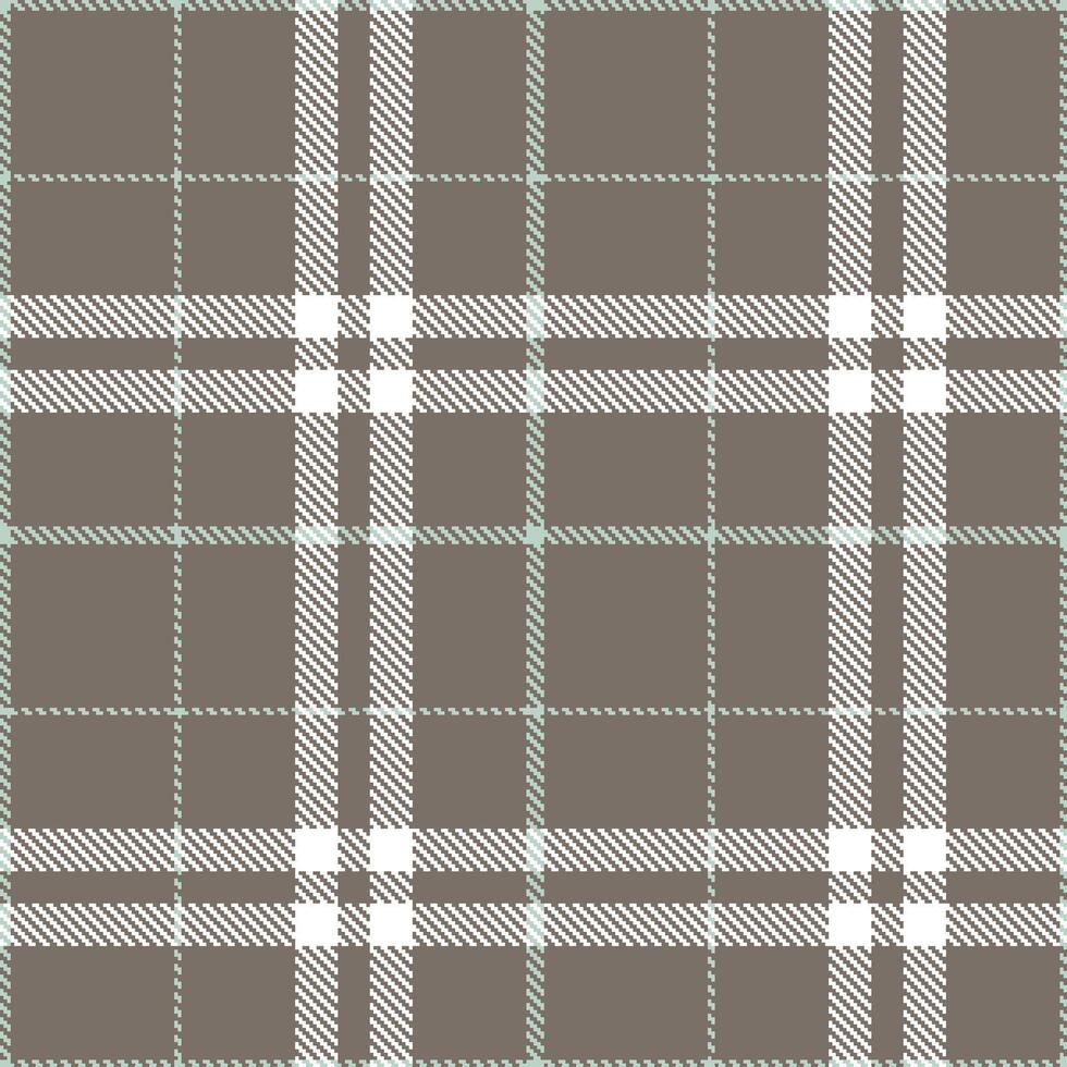 Modern Seamless Tartan in Bright Medium Grey tones Textile Design vector