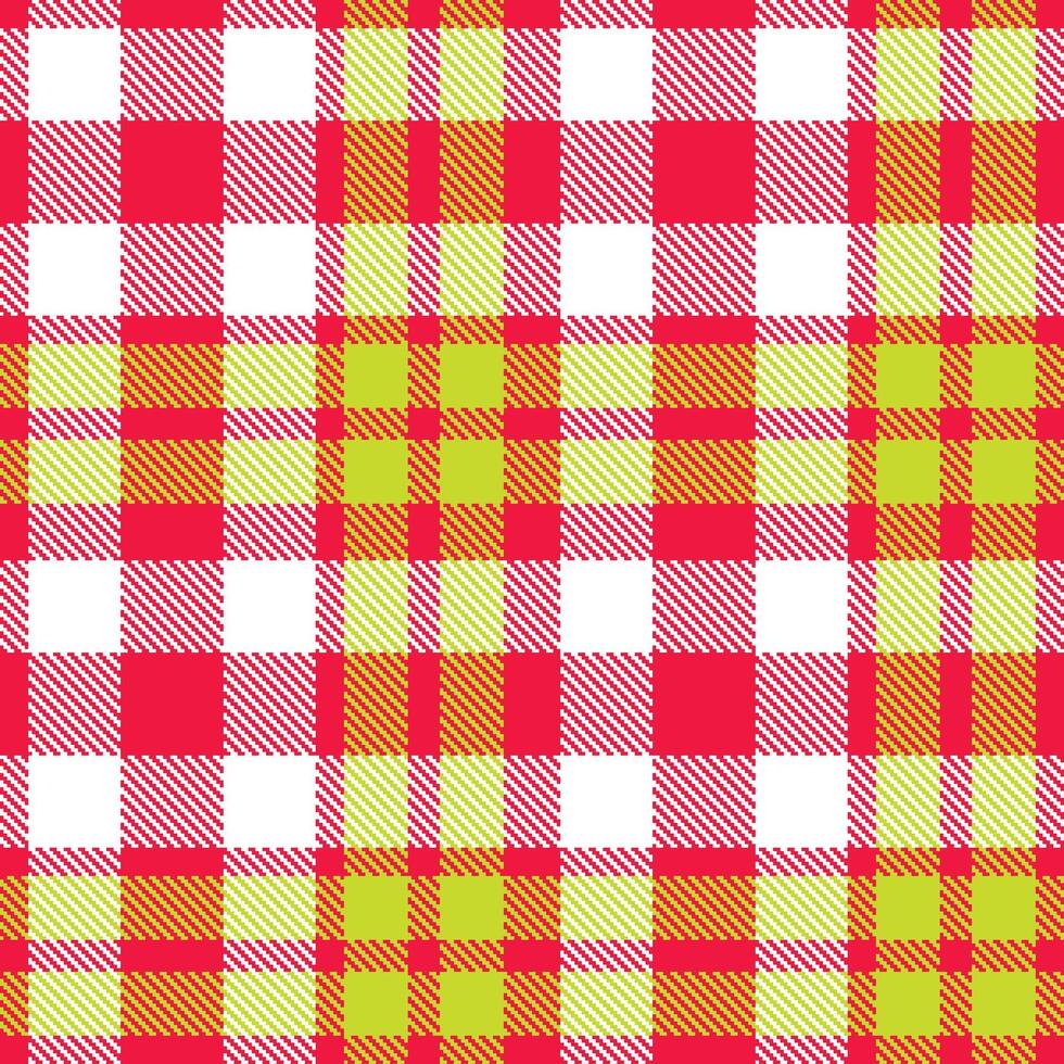 Modern Seamless Tartan in Neon Neon Red tones Textile Design vector