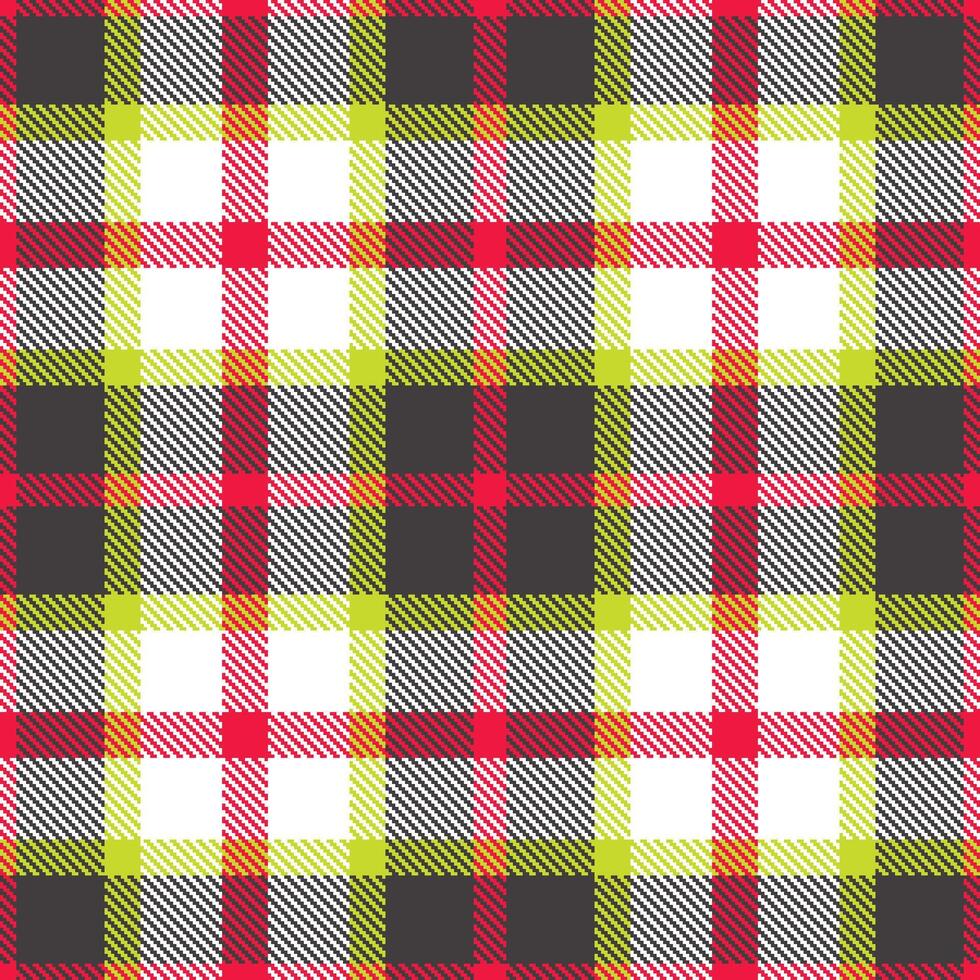 Modern Seamless Tartan in Dusty Neon Red tones Textile Design vector