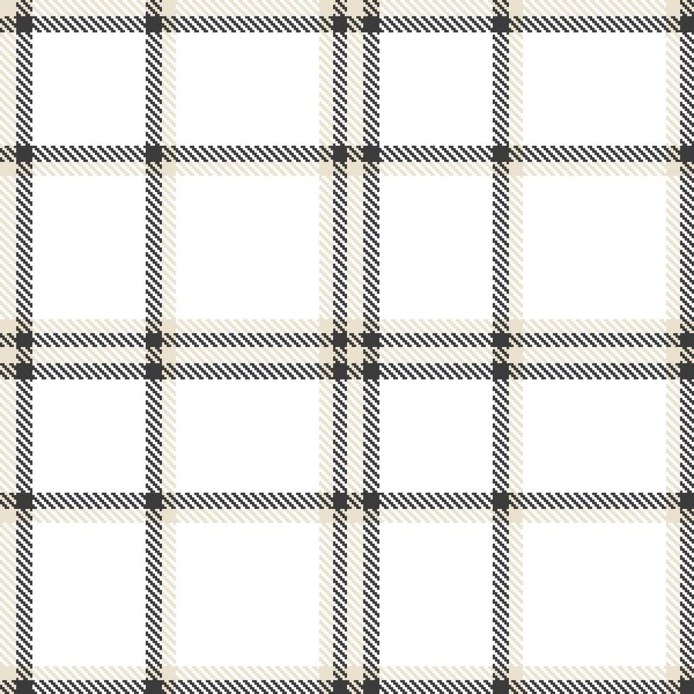 Bright Light Grey and Warm Dark Grey Seamless Tartan Textile Design vector