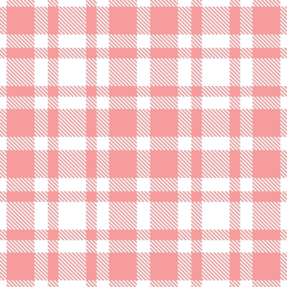 Cool White and Muted Blush Seamless Tartan Textile Design vector