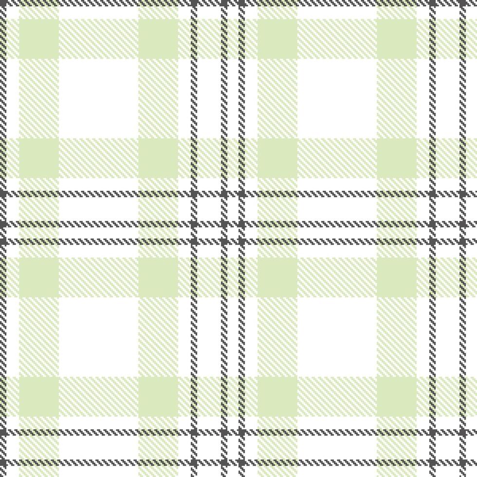 Pastel White and Deep Charcoal Grey Seamless Tartan Textile Design vector