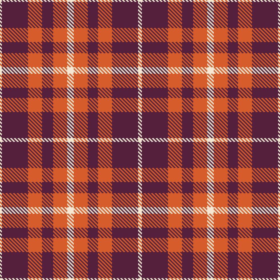 Modern Deep Dark Plum Seamless Tartan Textile Design vector