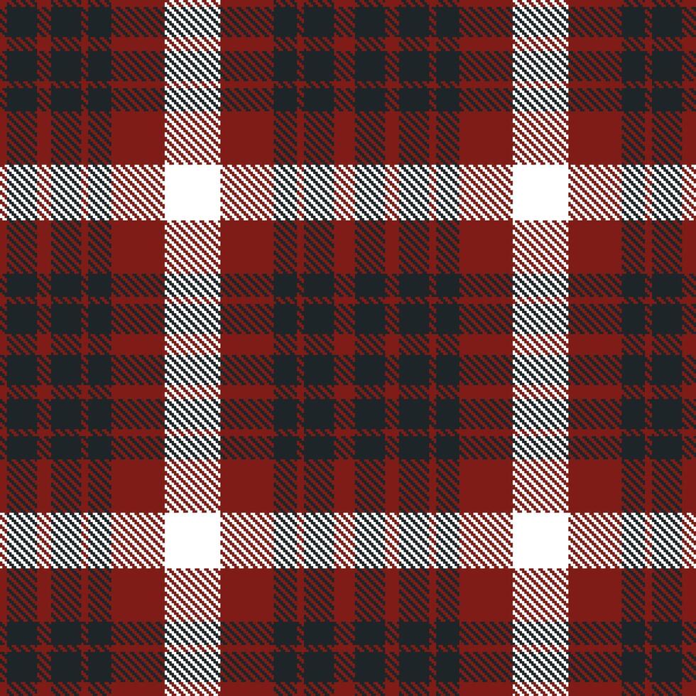 Vivid Blood Seamless Tartan with Light Dark accents Textile Design vector