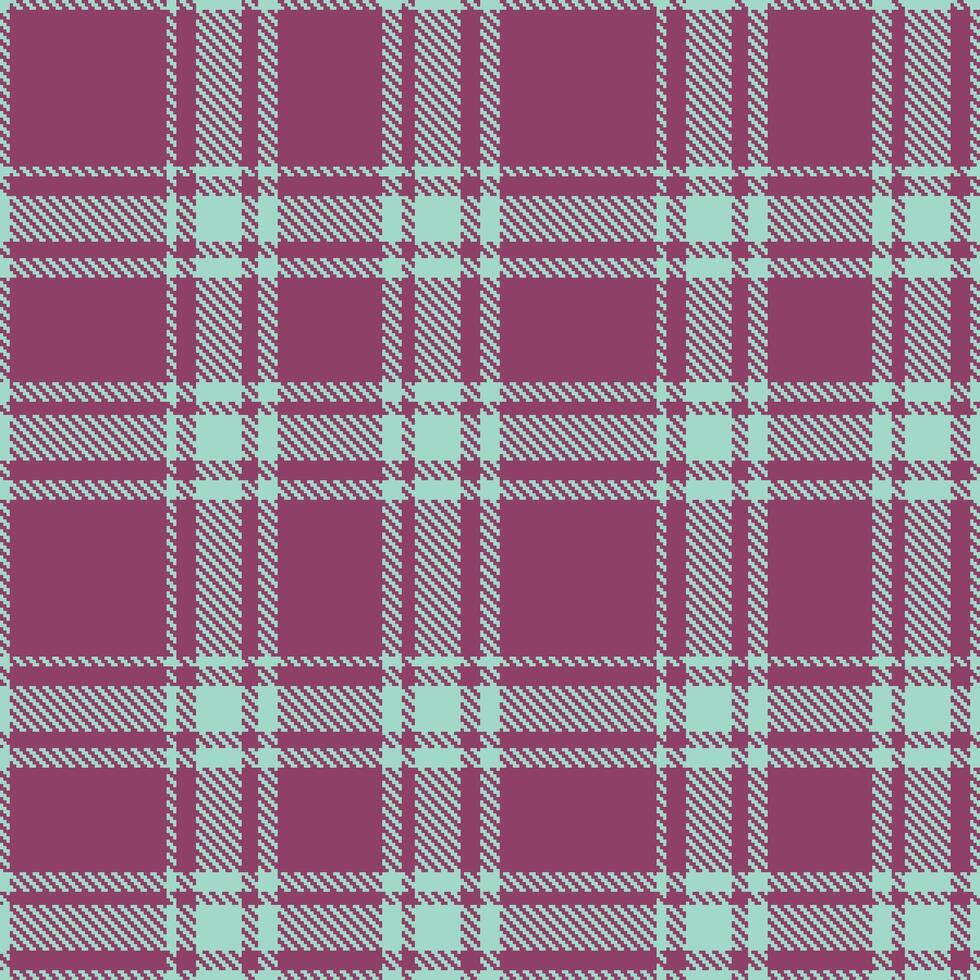 Deep Light Teal Seamless Tartan with Dusty Light Plum accents Textile Design vector