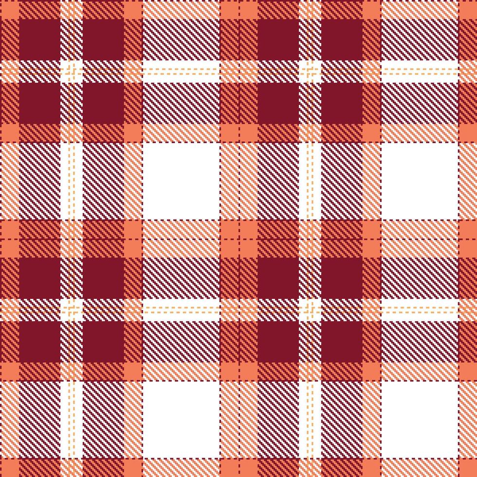 Modern Deep Wine Red Seamless Tartan Textile Design vector