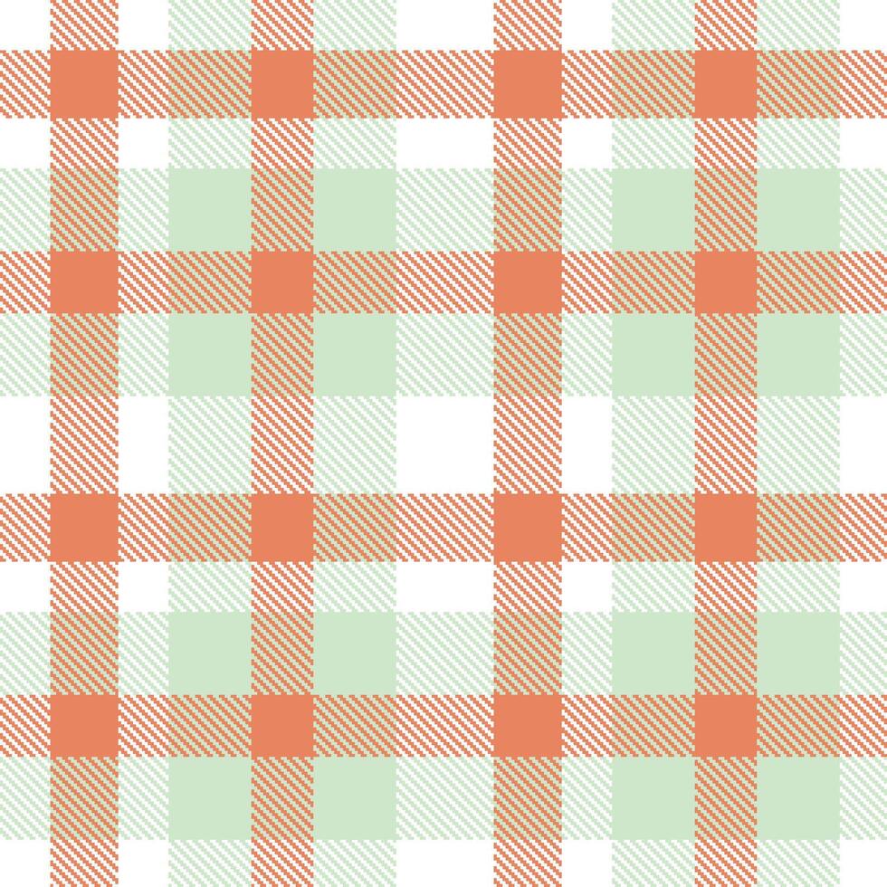 Deep White and Vivid Dark Peach Seamless Tartan Textile Design vector