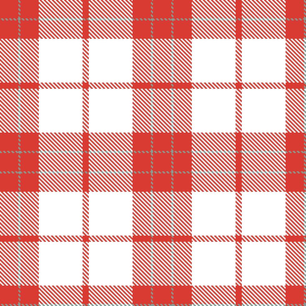 Muted Scarlet Seamless Tartan with Warm Cool Grey accents Textile Design vector