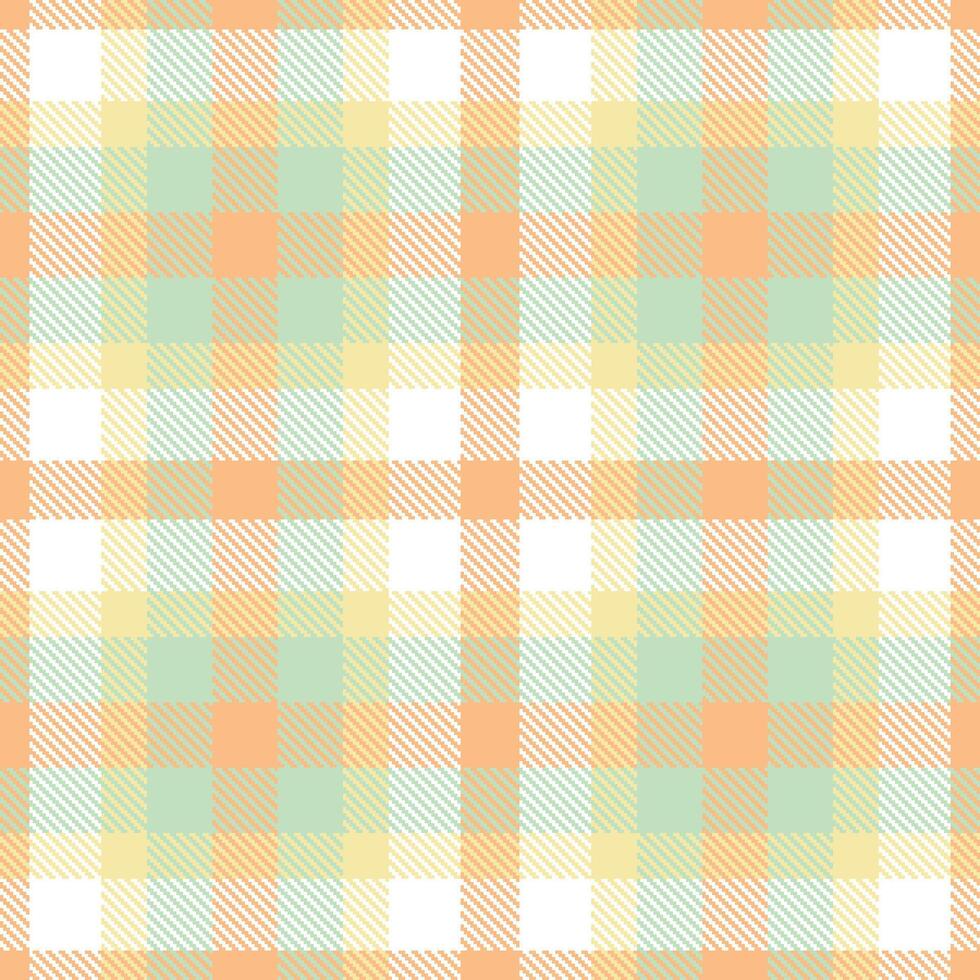 Modern Seamless Tartan in Light Peach tones Textile Design vector