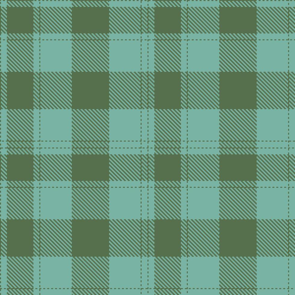 Pastel Dark Sage and Dusty Greyish Teal Seamless Tartan Textile Design vector