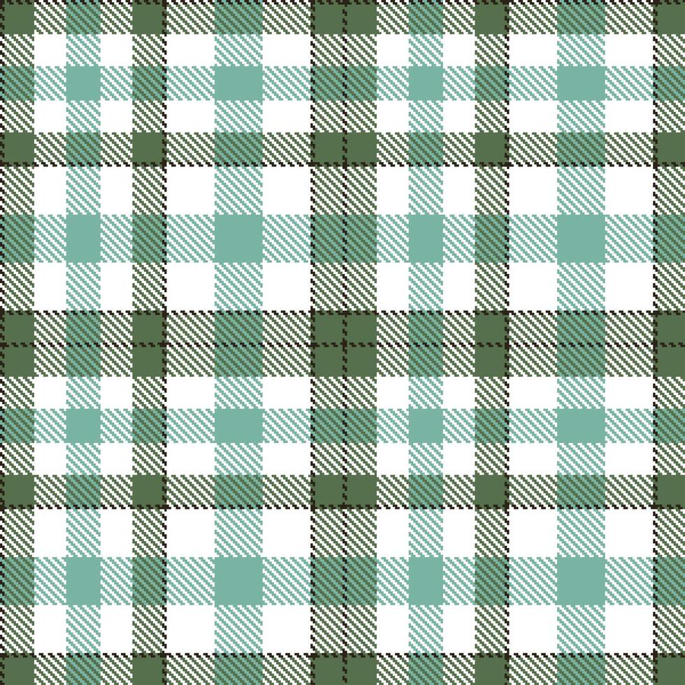 Vivid White Seamless Tartan with Smoky Dark Brown accents Textile Design vector