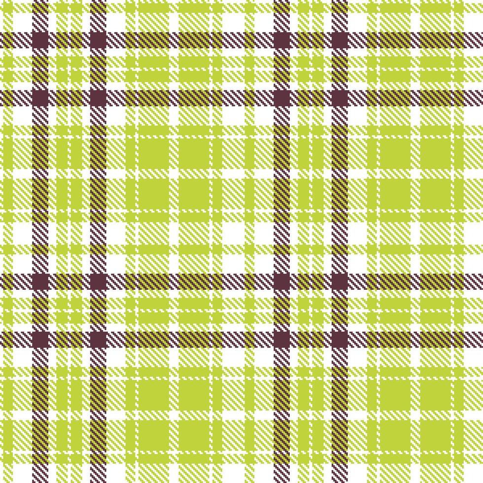 Deep White and Light Pea Seamless Tartan Textile Design vector