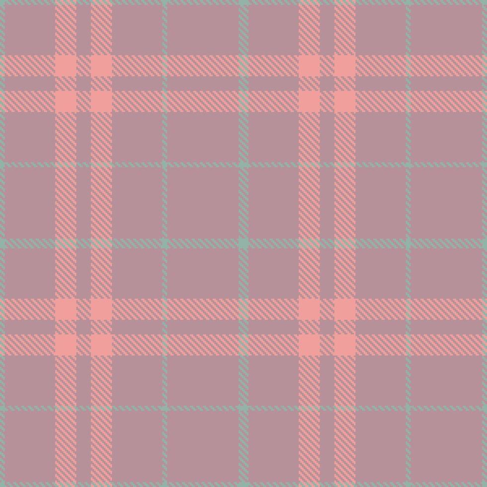 Deep Grey Pink and Metallic Greyish Teal Seamless Tartan Textile Design vector