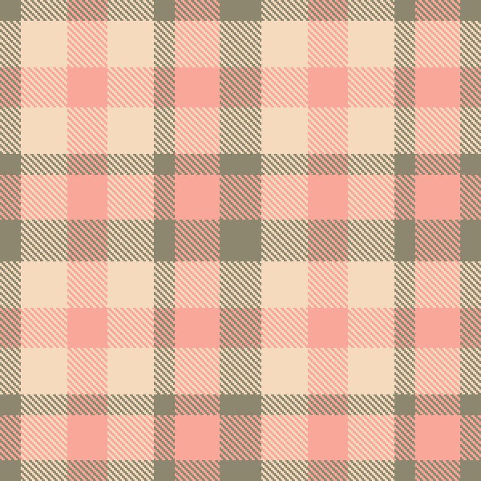 Modern Deep Brown Grey Seamless Tartan Textile Design vector