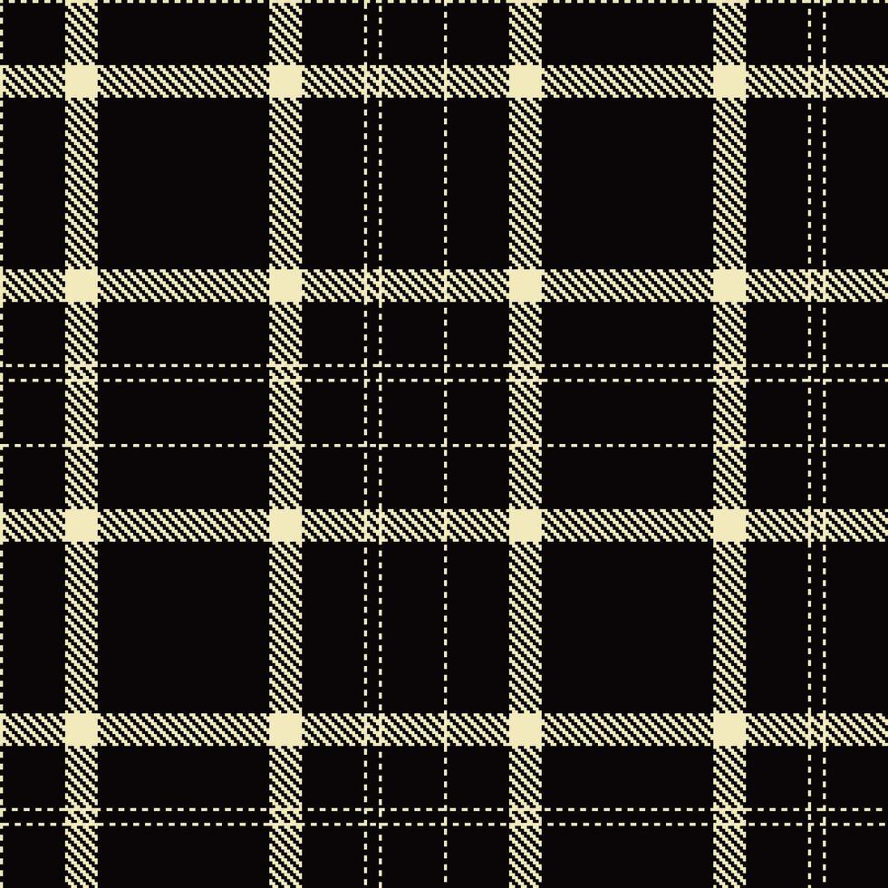 Pastel Pale and Warm Almost Black Seamless Tartan Textile Design vector