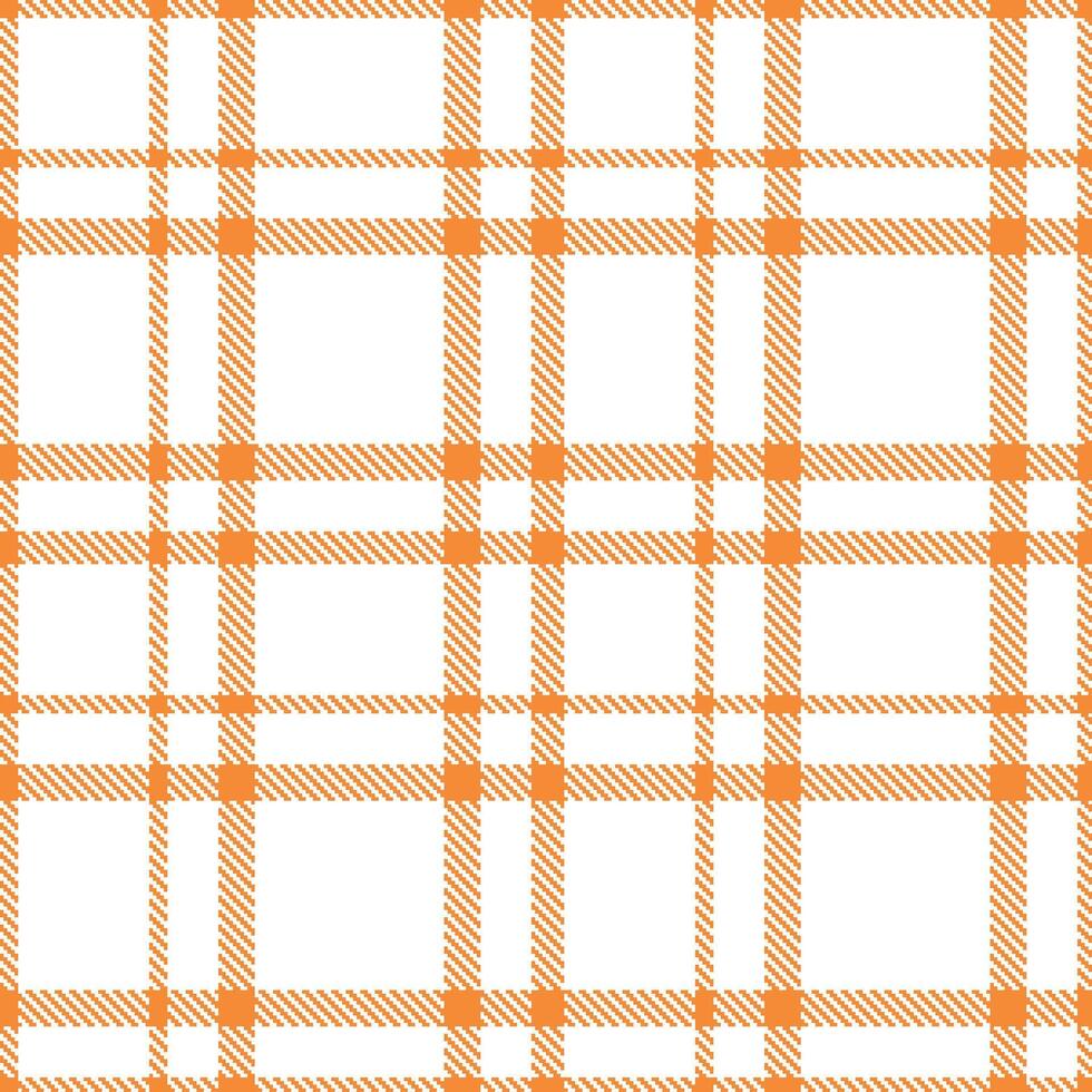 Deep Dusty Orange and Dusty White Seamless Tartan Textile Design vector