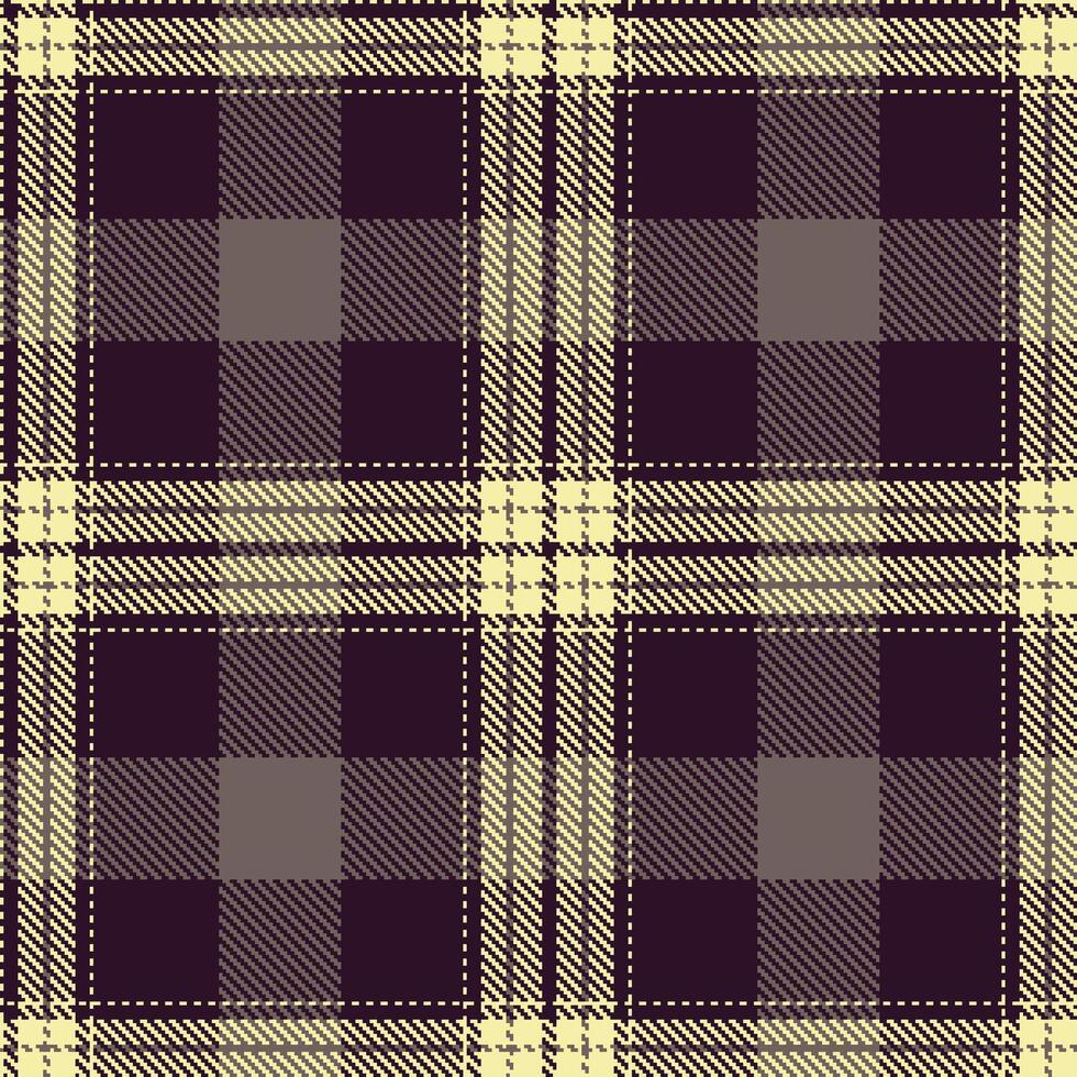 Modern Muted Light Tan Seamless Tartan Textile Design vector