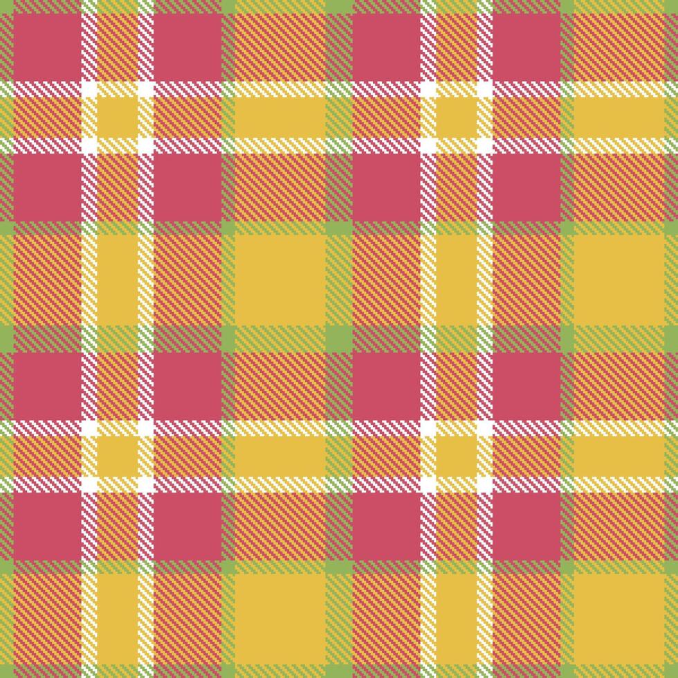 Modern Seamless Tartan in Bright Light Olive Green tones Textile Design Variant 2878 vector