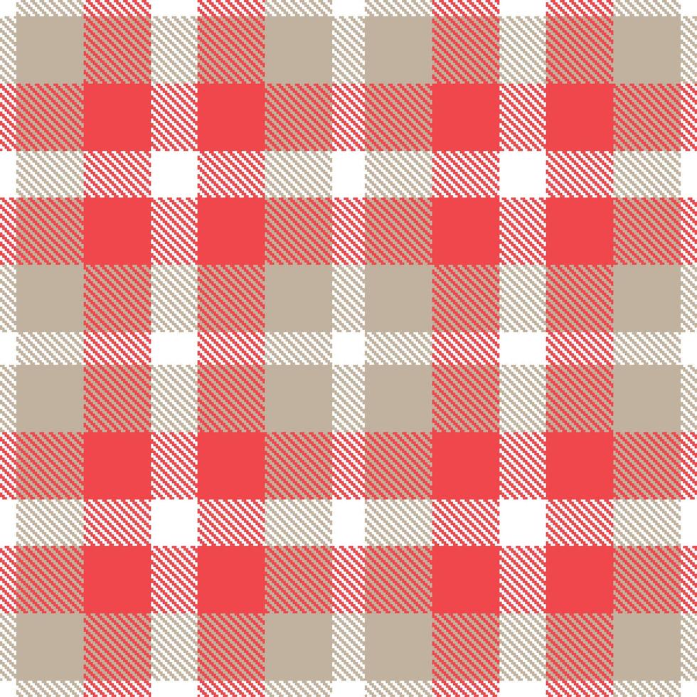 Cool White Seamless Tartan with Smoky Greyish accents Textile Design vector
