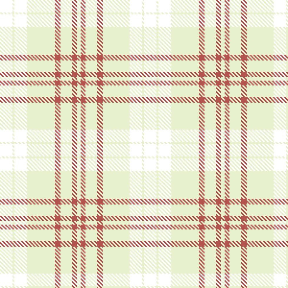 Modern Muted Eggshell Seamless Tartan Textile Design vector