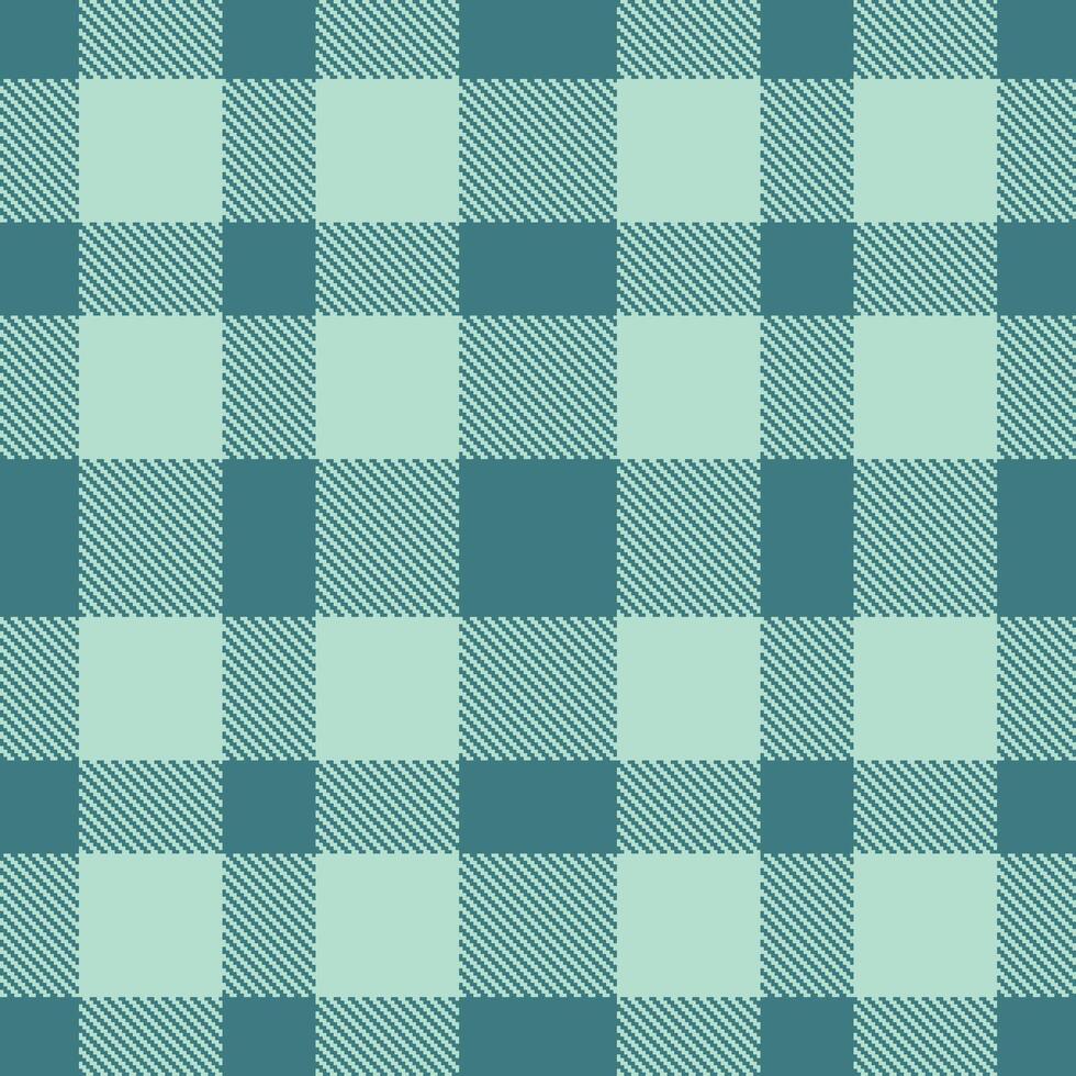 Modern Metallic Deep Aqua Seamless Tartan Textile Design vector