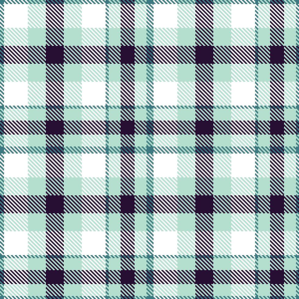 Iridescent Pale Aqua Seamless Tartan with Pale Deep Aqua accents Textile Design vector