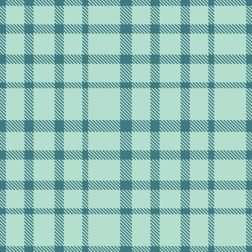 Modern Seamless Tartan in Rich Deep Aqua tones Textile Design vector