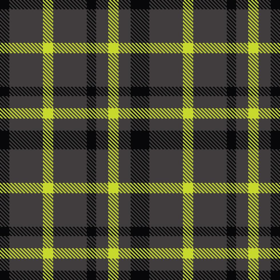 Bright Dark Grey Seamless Tartan with Rich Black accents Textile Design vector