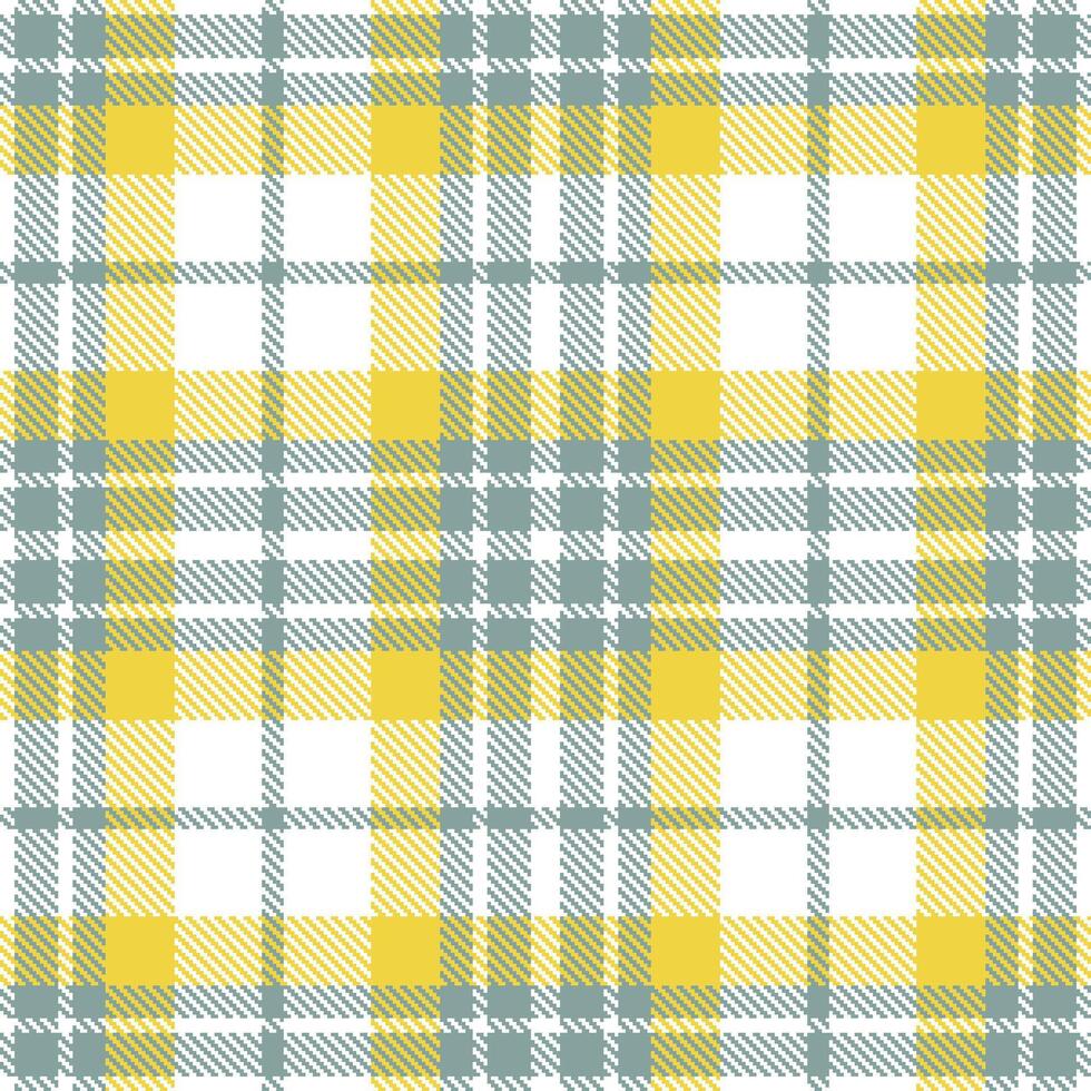 Rich White and Muted Cool Grey Seamless Tartan Textile Design vector
