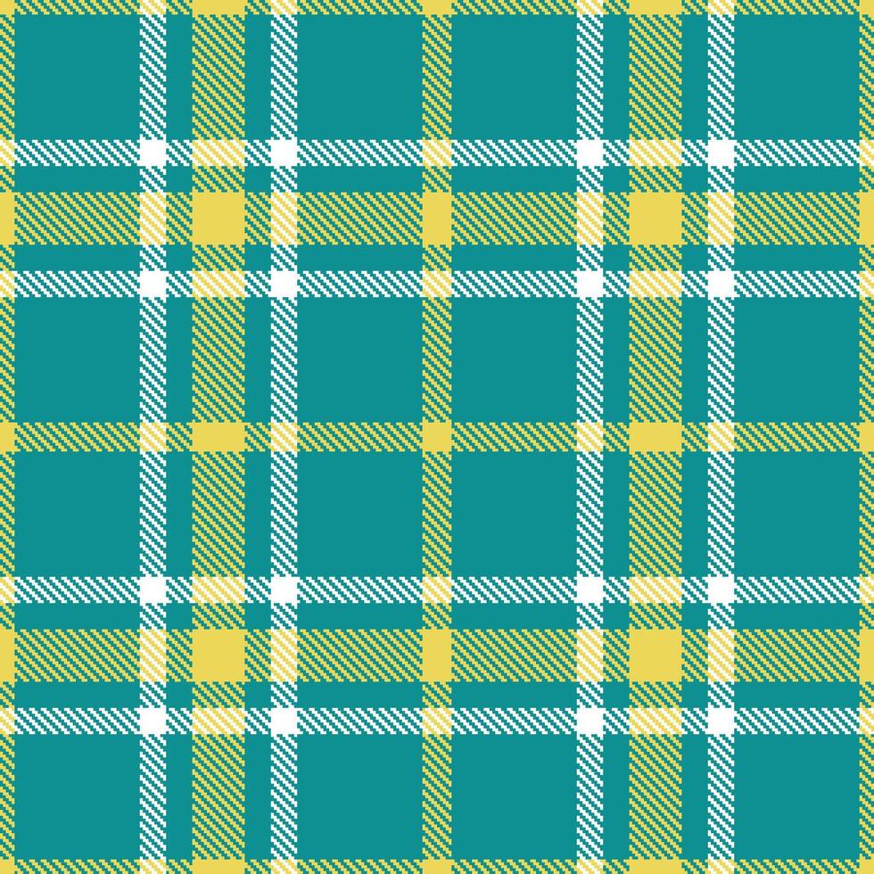 Modern Seamless Tartan in Bright Greenish Blue tones Textile Design Variant 151 vector