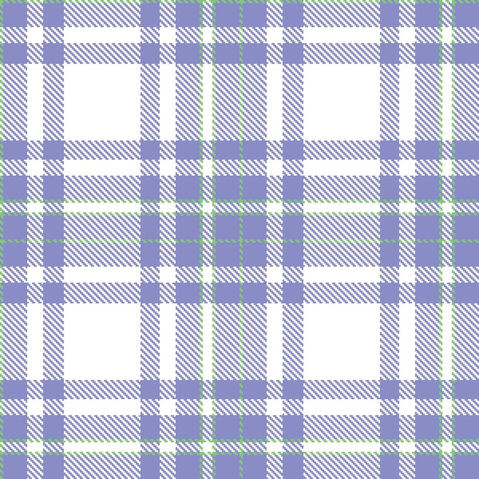 Neon Perrywinkle and Metallic White Seamless Tartan Textile Design vector