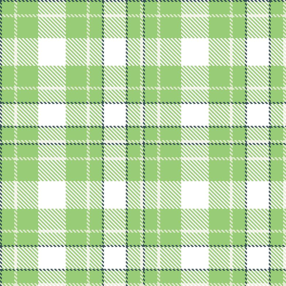 Dusty Light Moss Green Seamless Tartan with Rich Dark Teal accents Textile Design vector