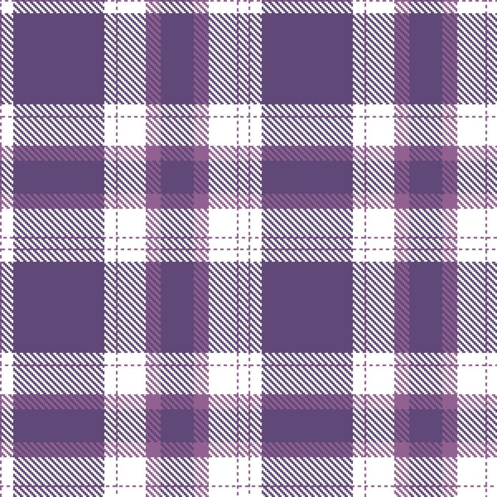 Deep Muted Purple Seamless Tartan with Iridescent White accents Textile Design vector