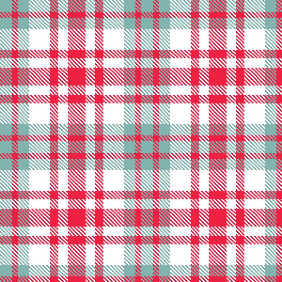 Metallic Pinky Red Seamless Tartan with Soft White accents Textile Design vector