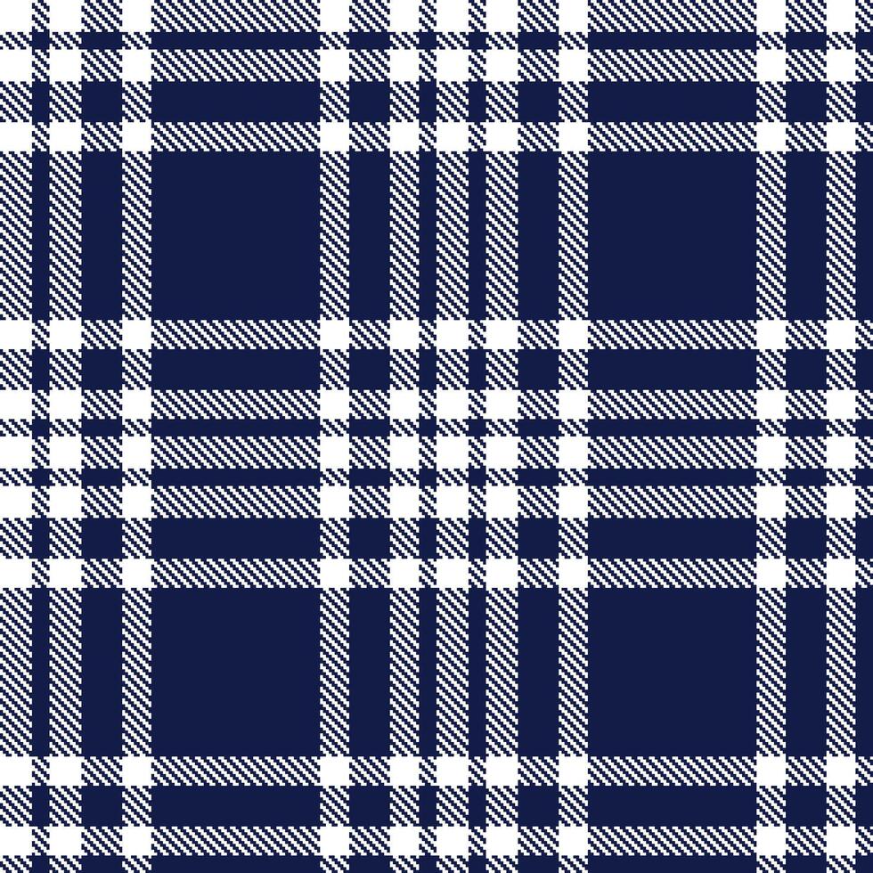 Soft White Seamless Tartan with Dusty Navy Blue accents Textile Design vector