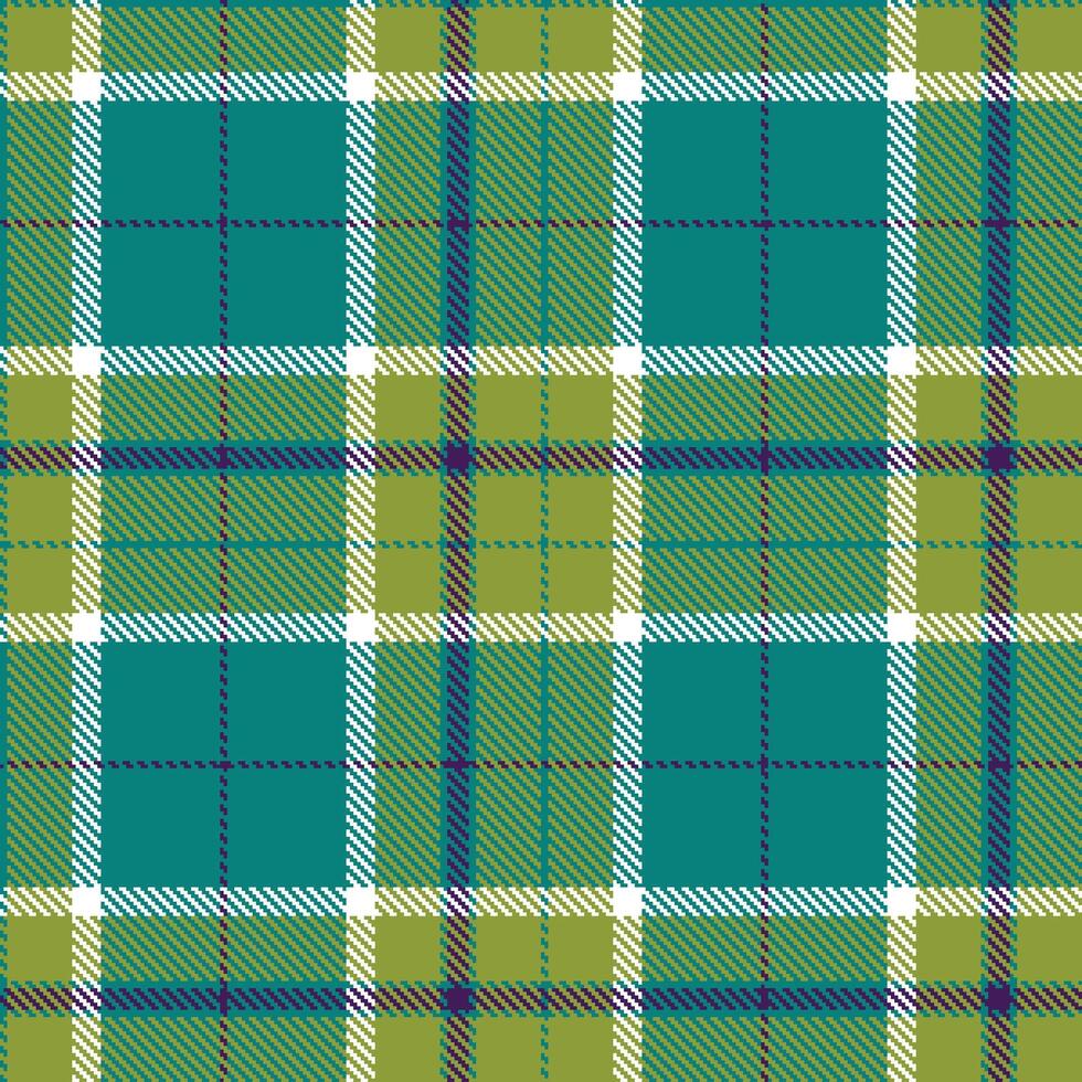 Modern Soft Bluegreen Seamless Tartan Textile Design vector