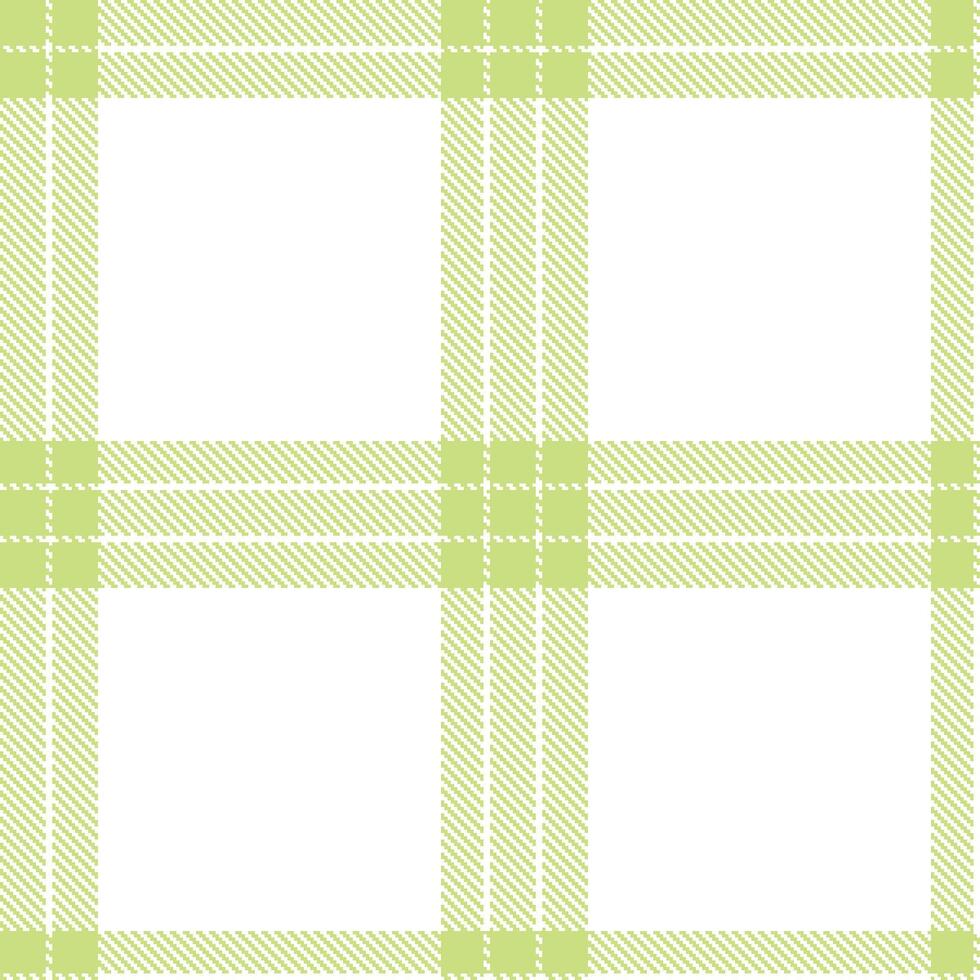 Dark Greenish Beige and Neon White Seamless Tartan Textile Design vector