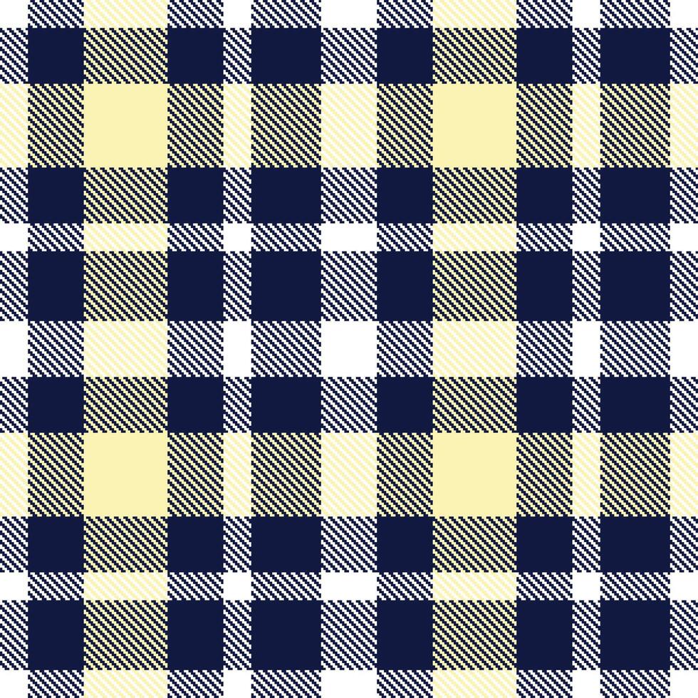 Dark Navy and Vivid White Seamless Tartan Textile Design vector